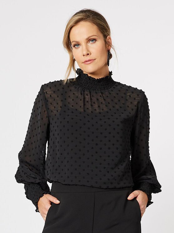 HAMMOCK & VINE DOBBY SPOT BLOUSE - Tops : Mainly Casual | Women's ...