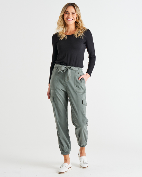 BETTY BASICS CANTERBURY CARGO PANT