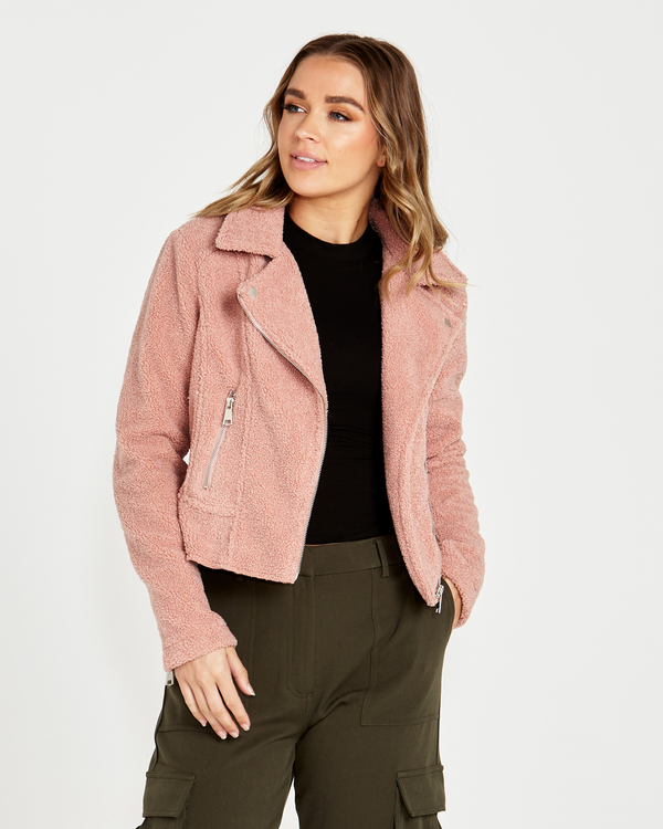 SASS BEA SHERPA BIKER JACKET