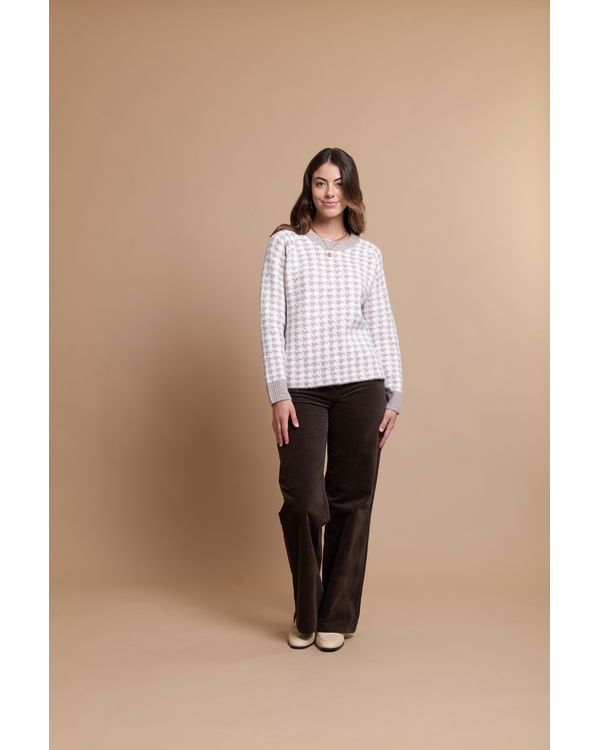 FOIL HOUNDSTOOTH JUMPER