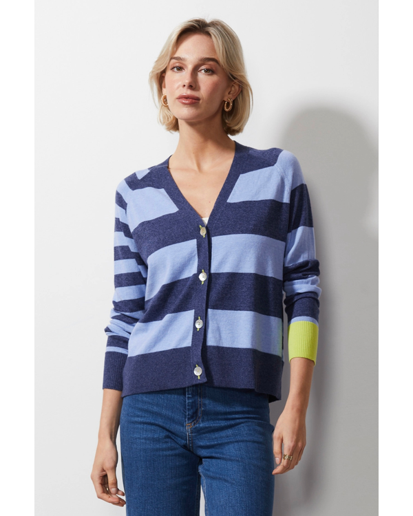 ZAKET & PLOVER MULTI STRIPE CARDI