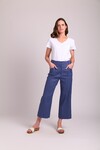 FOIL WIDE LEG TROUSERS