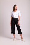 FOIL WIDE LEG TROUSERS