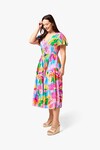 BOHO HIBISCUS HUES DRESS