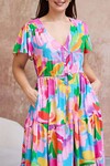 BOHO HIBISCUS HUES DRESS