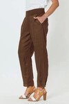 GORDON SMITH RIBBED WAIST LINEN PANT