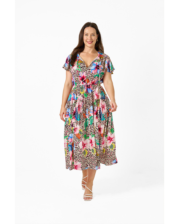 BOHO WILD PETAL MIDI DRESS